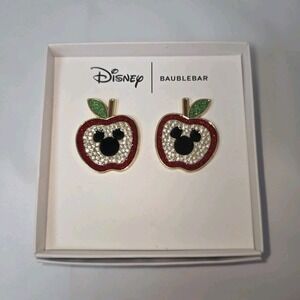 New BAUBLEBAR X DISNEY Mickey Mouse Apple Earrings Teacher Gift Back To School